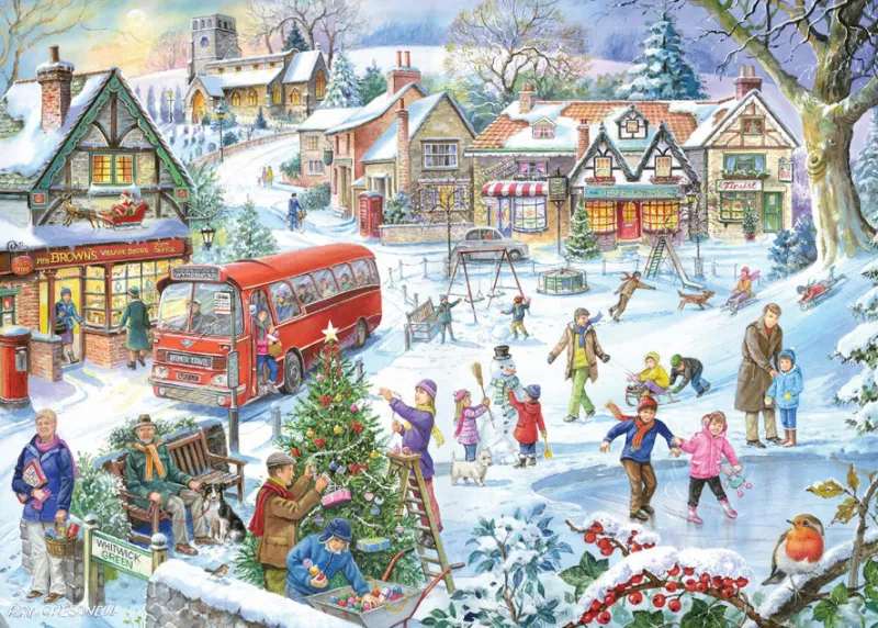 House of Puzzles HOP - Seasons On The Green - 4 x 500 Piece Best