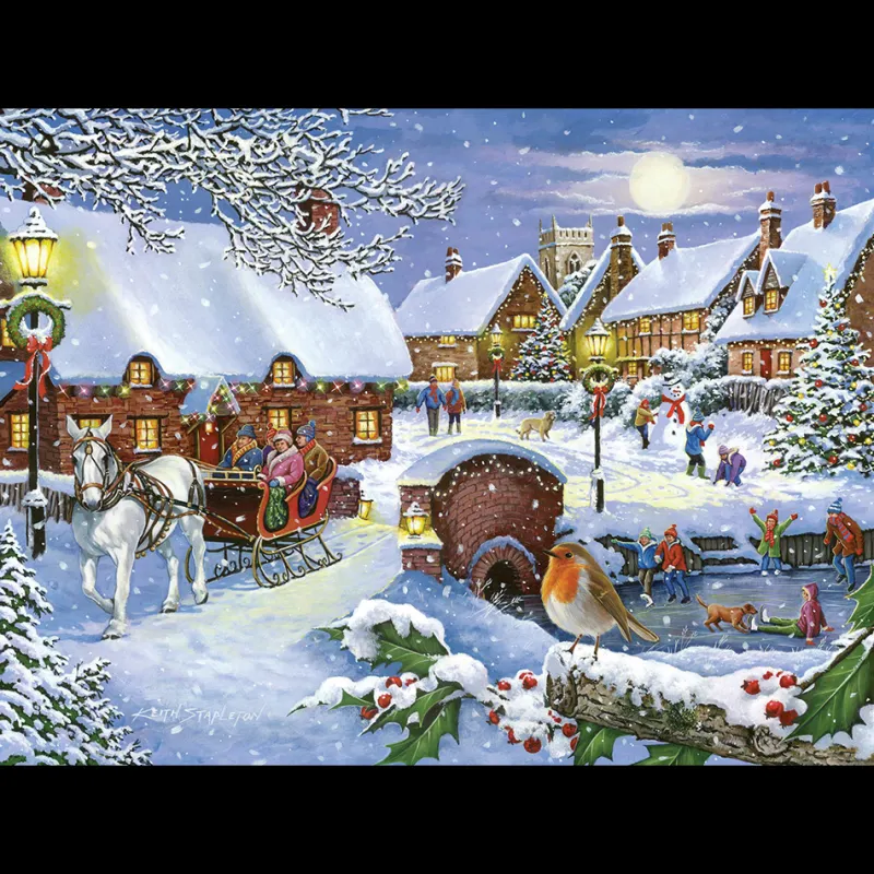 House of Puzzles HOP - Sleigh Ride - 1000 Piece Jigsaw Puzzle Outlet