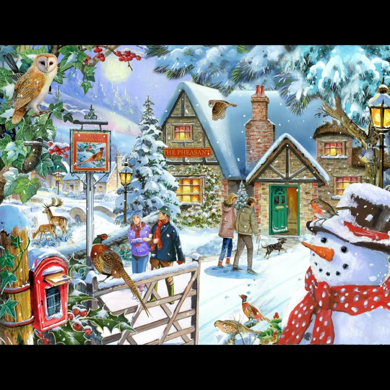 House of Puzzles HOP - Snowman's View - 1000 Piece Jigsaw Puzzle Outlet