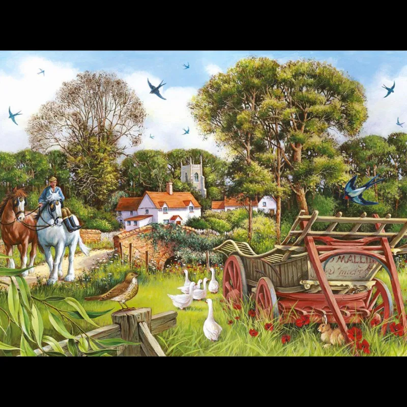 House of Puzzles HOP - Strolling Along - BIG 500 Piece Jigsaw Puzzle New