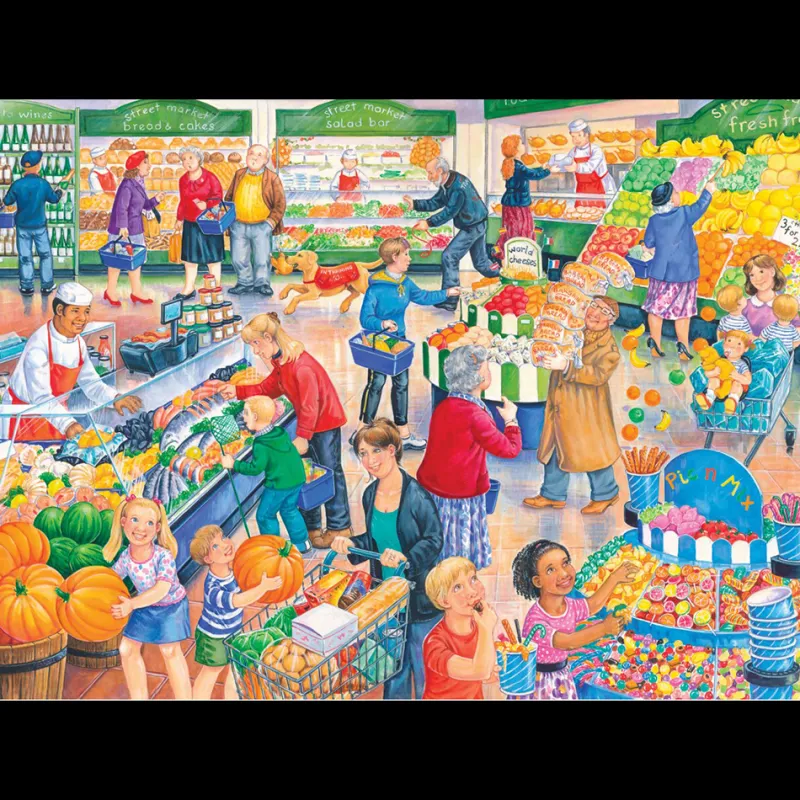 House of Puzzles HOP - Supermarket Dash - BIG 250 Piece Jigsaw Puzzle Discount
