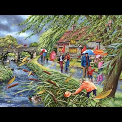House of Puzzles HOP - Wind at the Willows - 1000 Piece Jigsaw Puzzle Clearance