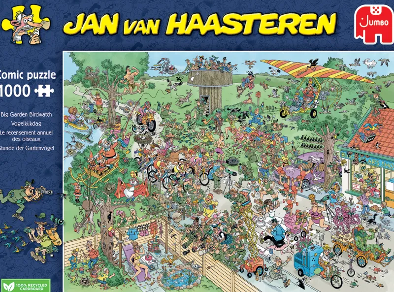 Falcon de luxe Jan Van Haasteren - Big Day Birding - 1000 Piece Jigsaw Puzzle Online