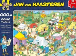 Falcon de luxe Jan Van Haasteren - Camping In The Forest - 1000 Piece Jigsaw Puzzle Clearance