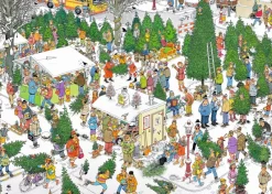 Falcon de luxe Jan Van Haasteren - Christmas Dinner - 2 X 1000 Piece Jigsaw Puzzles Outlet