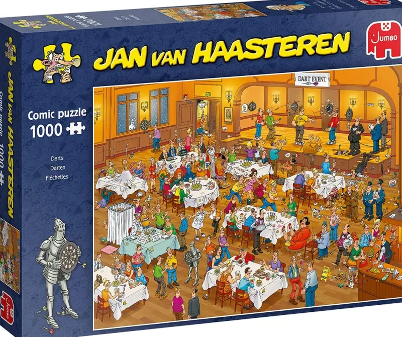 Falcon de luxe Jan Van Haasteren - Darts - 1000 Piece Jigsaw Puzzle Best