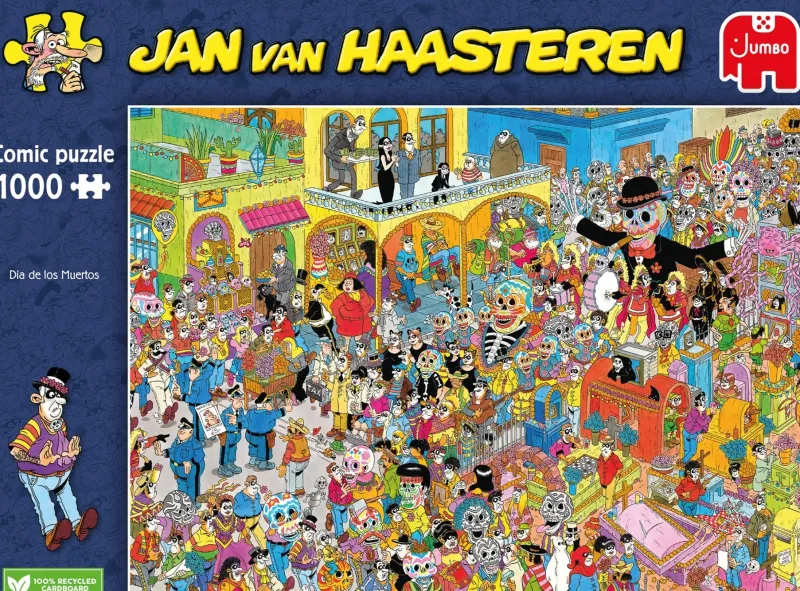 Falcon de luxe Jan Van Haasteren - Dia de los Muertos - 1000 Piece Jigsaw Puzzle Clearance