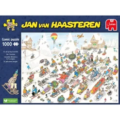 Falcon de luxe Jan Van Haasteren - It's All Going Downhill! - 1000 Piece Jigsaw Puzzle Hot