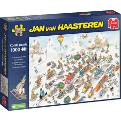 Falcon de luxe Jan Van Haasteren - It's All Going Downhill! - 1000 Piece Jigsaw Puzzle Hot