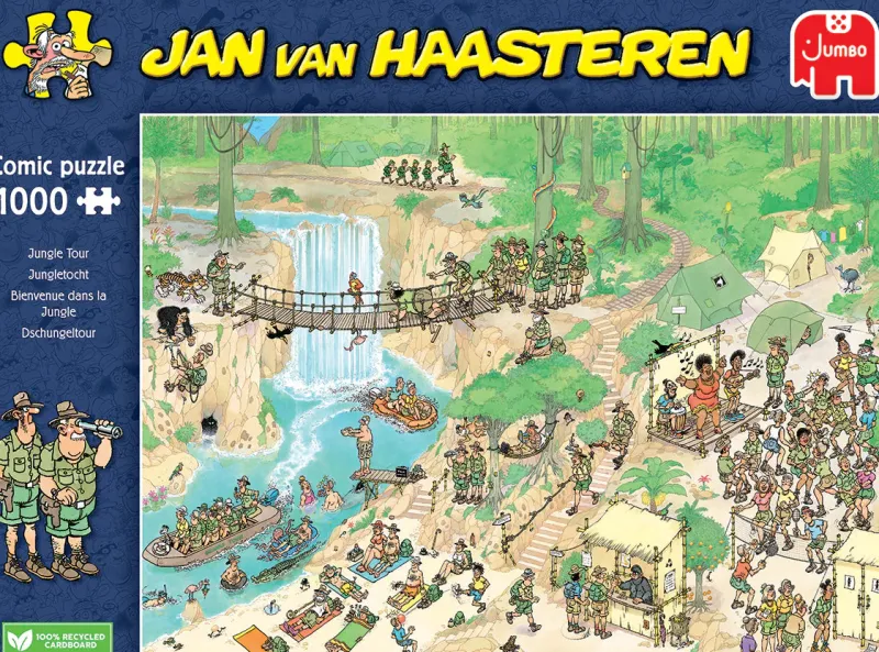 Falcon de luxe Jan van Haasteren - Jungle Tours - 1000 Piece Jigsaw Puzzle Outlet