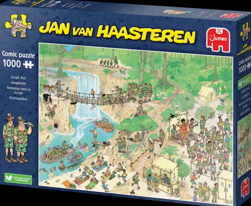 Falcon de luxe Jan van Haasteren - Jungle Tours - 1000 Piece Jigsaw Puzzle Outlet