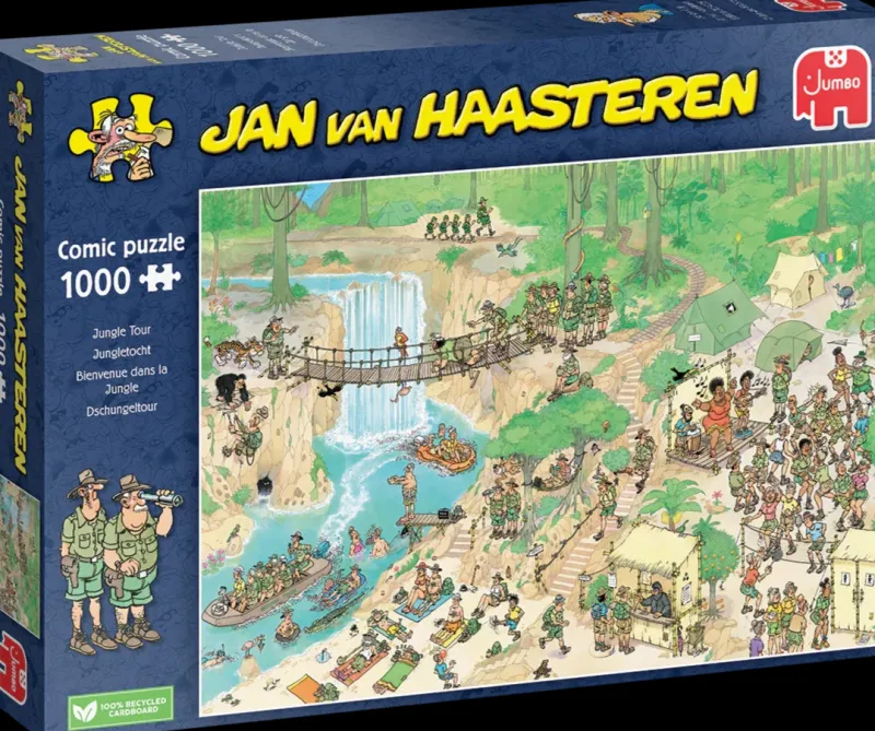 Falcon de luxe Jan van Haasteren - Jungle Tours - 1000 Piece Jigsaw Puzzle Outlet