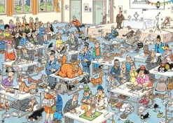 Falcon de luxe Jan Van Haasteren - The Cat Pageantry - 2000 Piece Jigsaw Puzzle Clearance