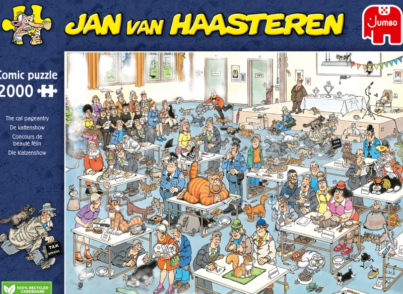 Falcon de luxe Jan Van Haasteren - The Cat Pageantry - 2000 Piece Jigsaw Puzzle Clearance