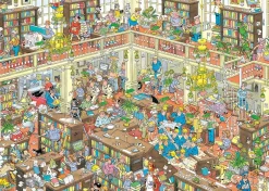 Falcon de luxe Jan Van Haasteren - The Library - 1000 Piece Jigsaw Puzzle Outlet