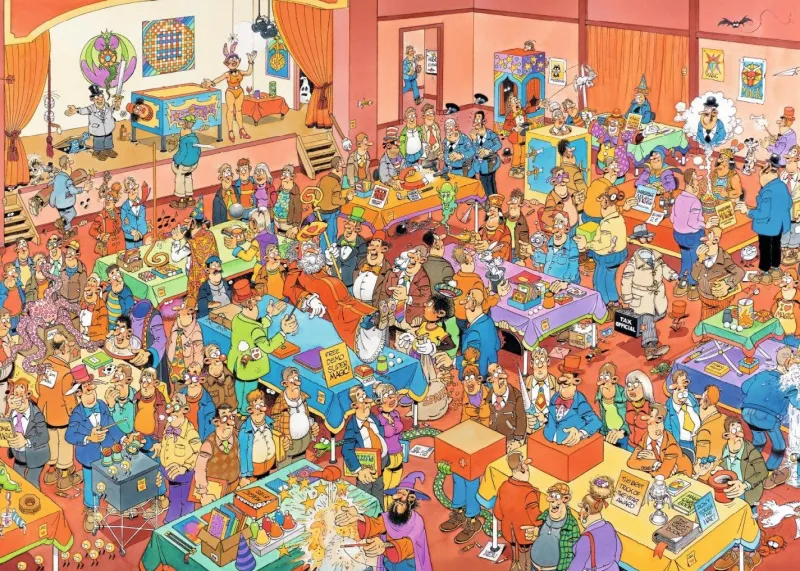 Falcon de luxe Jan Van Haasteren - The Magic Fair - 1000 Piece Jigsaw Puzzle Discount