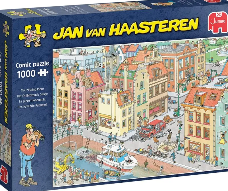 Falcon de luxe Jan Van Haasteren - The Missing Piece - 1000 Piece Jigsaw Puzzle Best