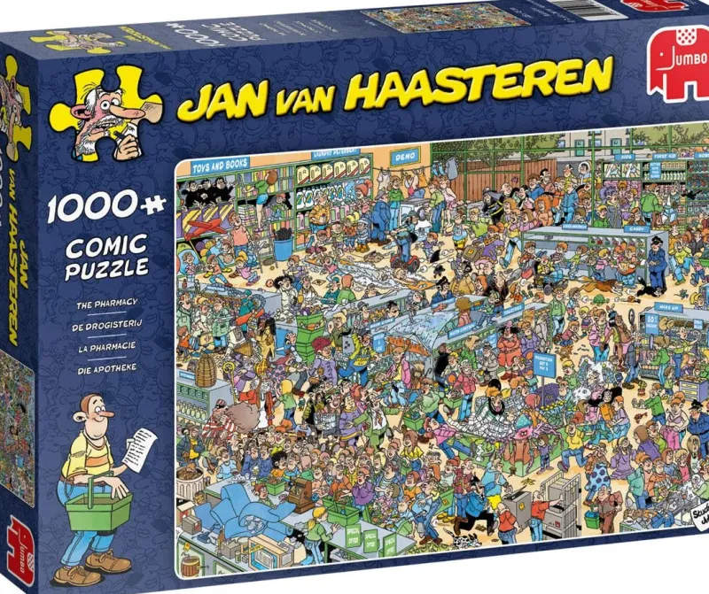 Falcon de luxe Jan Van Haasteren - The Pharmacy - 1000 Piece Jigsaw Puzzle Outlet