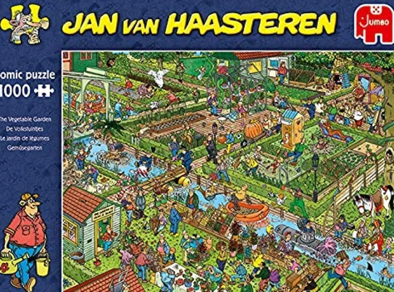 Falcon de luxe Jan Van Haasteren - The Vegetable Garden - 1000 Piece Jigsaw Puzzle Clearance
