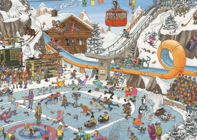 Falcon de luxe Jan Van Haasteren - Winter Games - 1000 Piece Jigsaw Puzzle Discount
