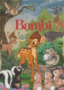 Falcon de luxe Jumbo - Bambi Movie Poster - 1000 Piece Jigsaw Puzzle Sale
