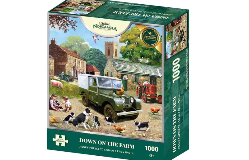 Kidicraft - Kevin Walsh - Down on The Farm - 1000 Piece Jigsaw Puzzle Outlet