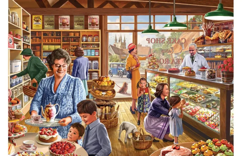 Kidicraft - Steve Crisp - Ye Olde Cake Shoppe - 1000 Piece Jigsaw Puzzle Sale