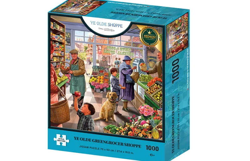 Kidicraft - Steve Crisp - Ye Olde Greengrocer Shoppe - 1000 Piece Jigsaw Puzzle New