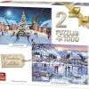 King Puzzle 05217 Christmas Collection - 2 x - 1000 Piece Jigsaw Puzzles Hot