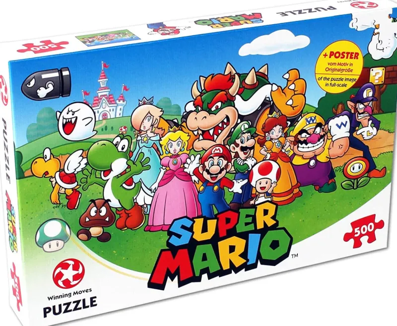 Winning Moves Mario Kart 29476 Nintendo Super Mario 500 Piece Jigsaw Puzzle Hot