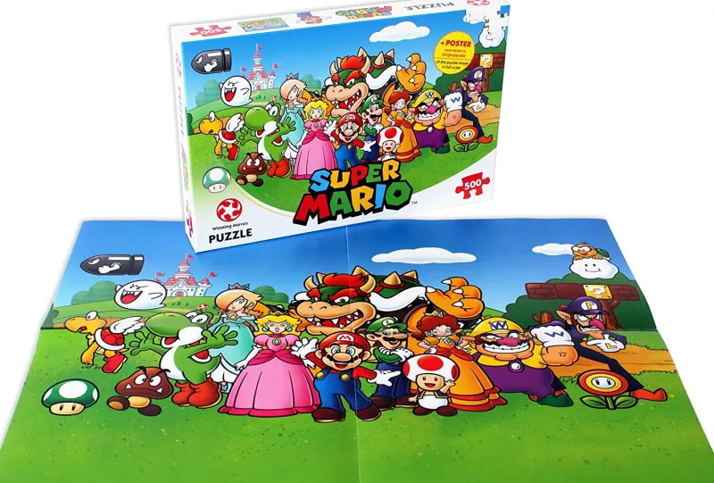 Winning Moves Mario Kart 29476 Nintendo Super Mario 500 Piece Jigsaw Puzzle Hot