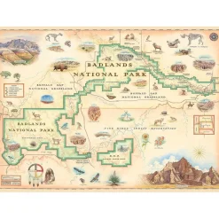 Master Pieces - Badlands Map - 1000 Piece Jigsaw Puzzle Discount
