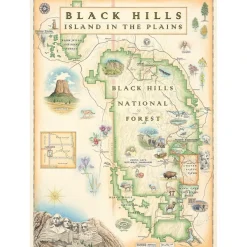 Master Pieces - Black Hills Map - 1000 Piece Jigsaw Puzzle Discount