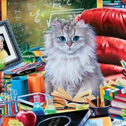Master Pieces - Cat-ology - Einstein - 1000 Piece Jigsaw Puzzle Clearance