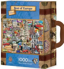 Master Pieces 71672 Puzzle in Suitcase - Best of Europe Best