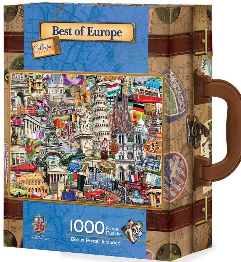 Master Pieces 71672 Puzzle in Suitcase - Best of Europe Best