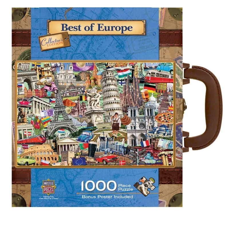 Master Pieces 71672 Puzzle in Suitcase - Best of Europe Best