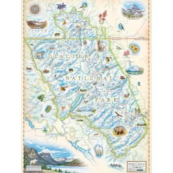 Master Pieces - Xplorer Maps - Glacier - 1000 Piece Jigsaw Puzzle Sale