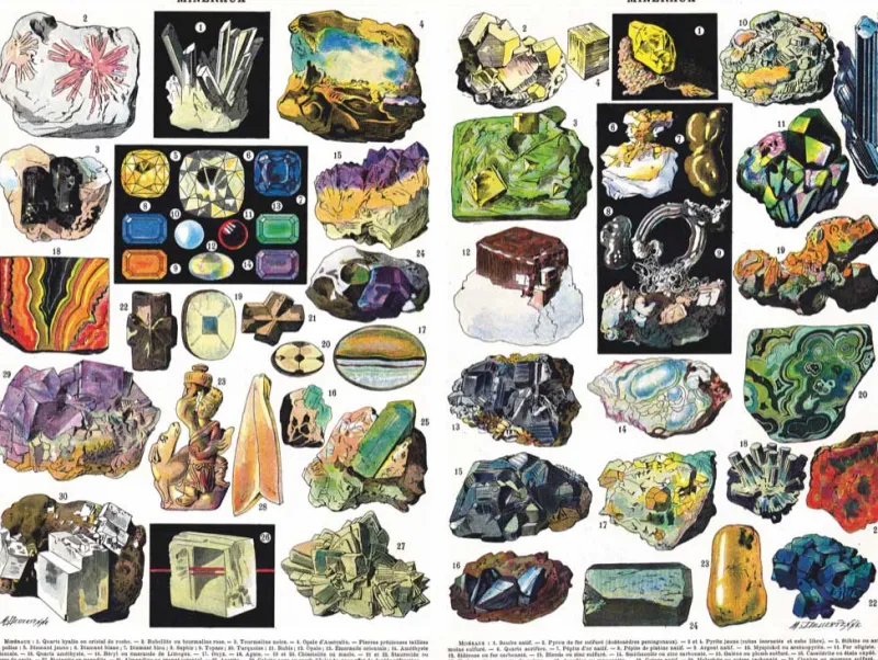 New York Puzzle Company - Minerals & Gems - 1000 Piece Jigsaw Puzzle Best