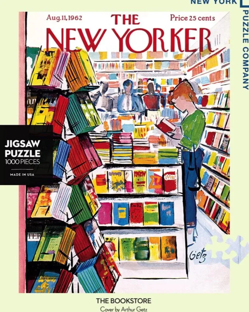 New York Puzzle Company - New Yorker The Bookstore - 1000 Piece Jigsaw Puzzle Outlet