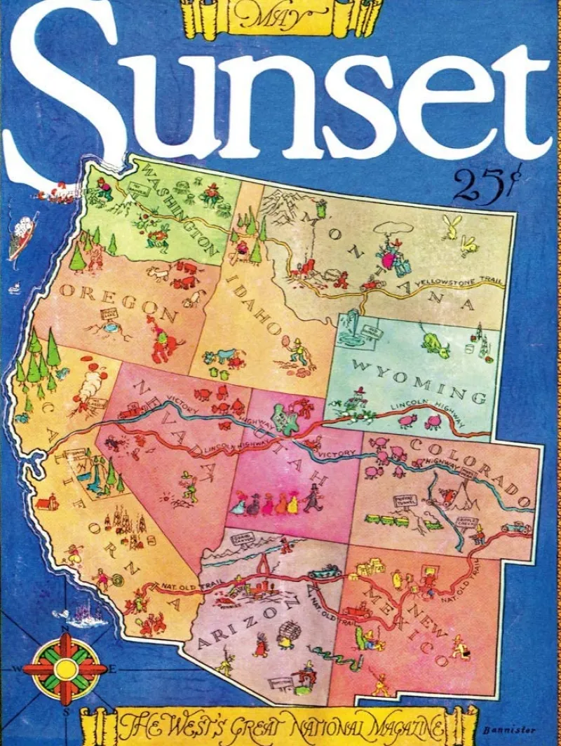 New York Puzzle Company - Sunset Magazine of The West - 1000 Piece Jigsaw Puzzle New