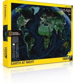 New York Puzzle Company - National Geographic - Earth at Night - 1000 Piece Jigsaw Puzzle Fashion