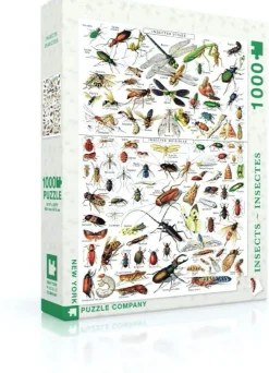 New York Puzzle Company - Vintage Images - Insects - 1000 Piece Jigsaw Puzzle Clearance