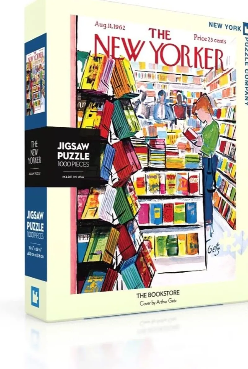 New York Puzzle Company - New Yorker The Bookstore - 1000 Piece Jigsaw Puzzle Outlet