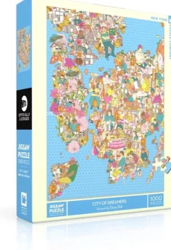 New York Puzzle Company - City of Dreamers - 1000 Piece Jigsaw Puzzle Clearance