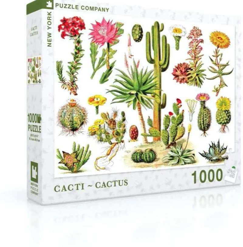New York Puzzle Company - Vintage Images - Cactus - 1000 Piece Jigsaw Puzzle Hot