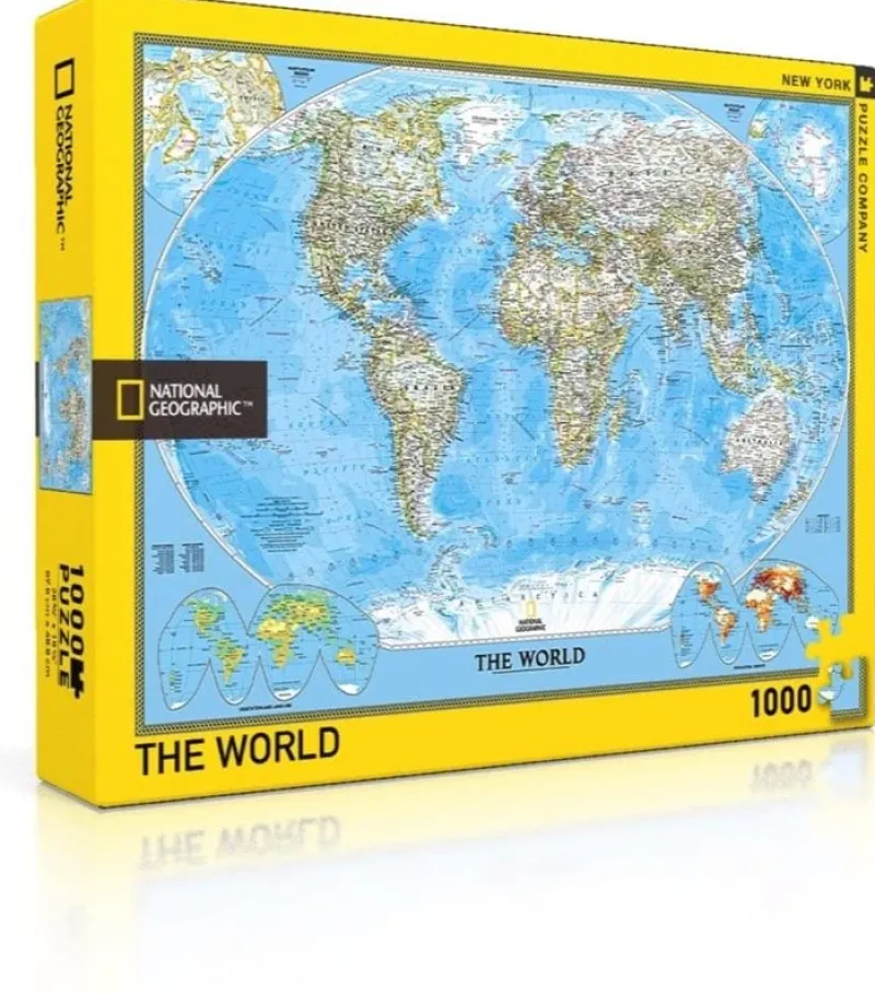 New York Puzzle Company - National Geographic - The World - 1000 Piece Jigsaw Puzzle New