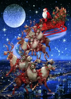 Piatnik - Santas Flying Sleigh - 1000 Piece Jigsaw Puzzle Online