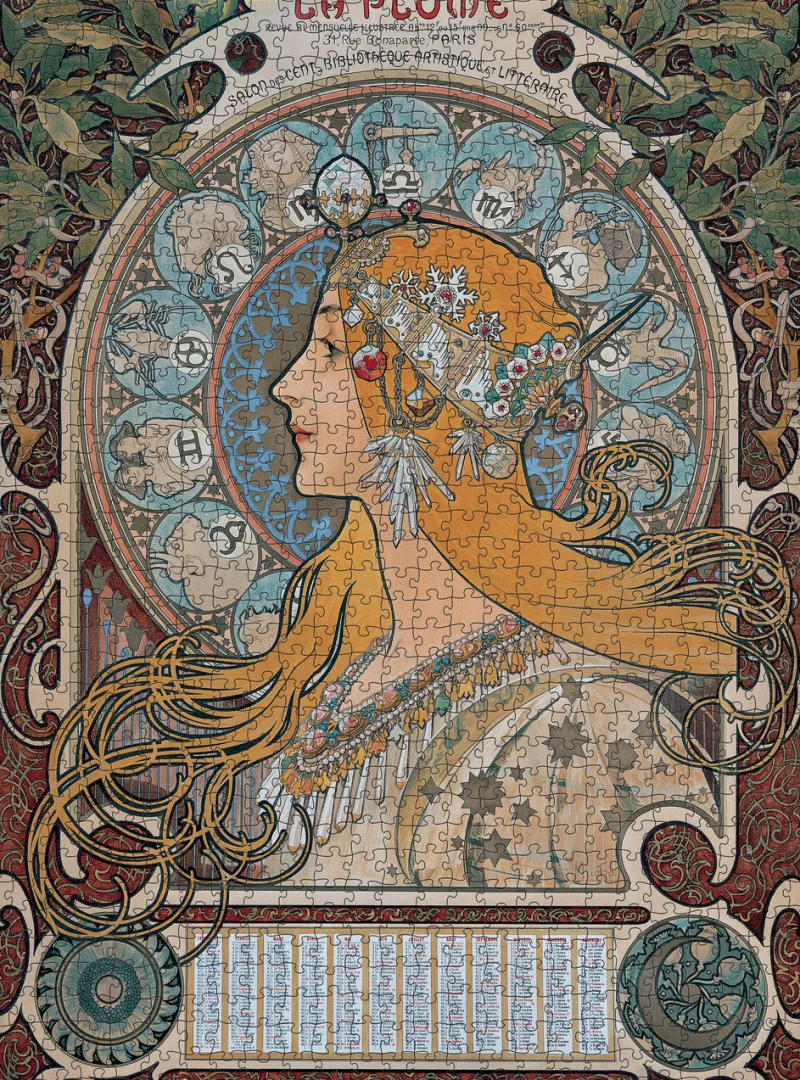 Pomegranate - Alphonse Mucha: Zodiac - 1000 Piece Jigsaw Puzzle Best