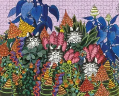 Pomegranate - B. Kliban: Jungle Cats - 1000 Piece Jigsaw Puzzle Online